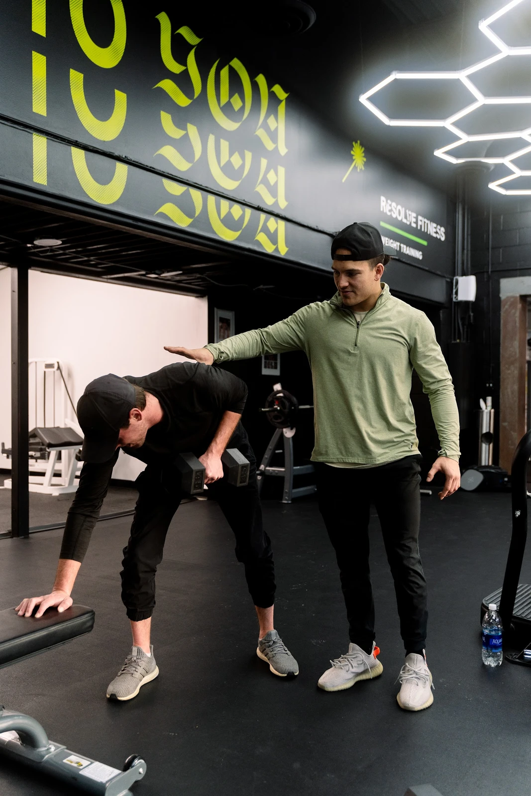 Max Metzgar coaching a personal training client at Mad Max's Academy in Columbus, Ohio
